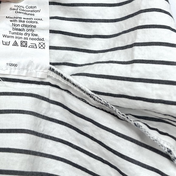 Madewell Embroidered Breeze Dress‎ Navy Small Stripe Pullover Cotton $128 EUC - Picture 10 of 10